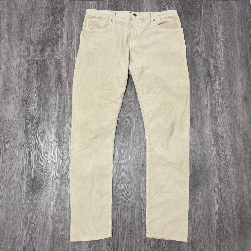 Tom Ford Pants Mens 38 Beige Corduroy Slim Fit Quiet Luxury Made in USA